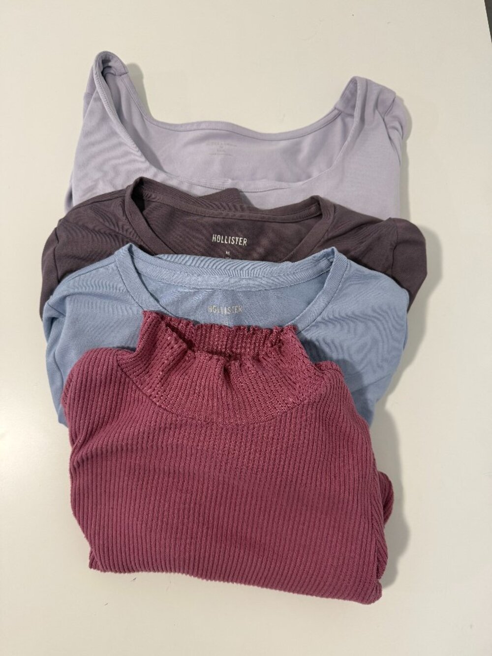 Bundle of 4 Long Sleeve Tops & Layering Basics (American Eagle/Hollister)